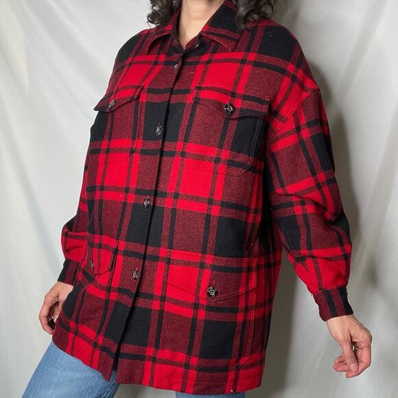 Vintage Lizwear buffalo plaid check mackinaw jacket coat insulated liz claiborne - Picture 17 of 17